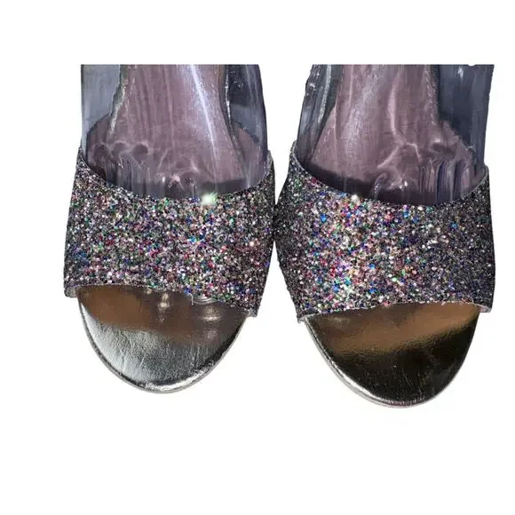 Betsey Johnson Womens Glissten Ankle Strap Glitter 4” Heel Sandals, Size 8.5 - Picture 6 of 11